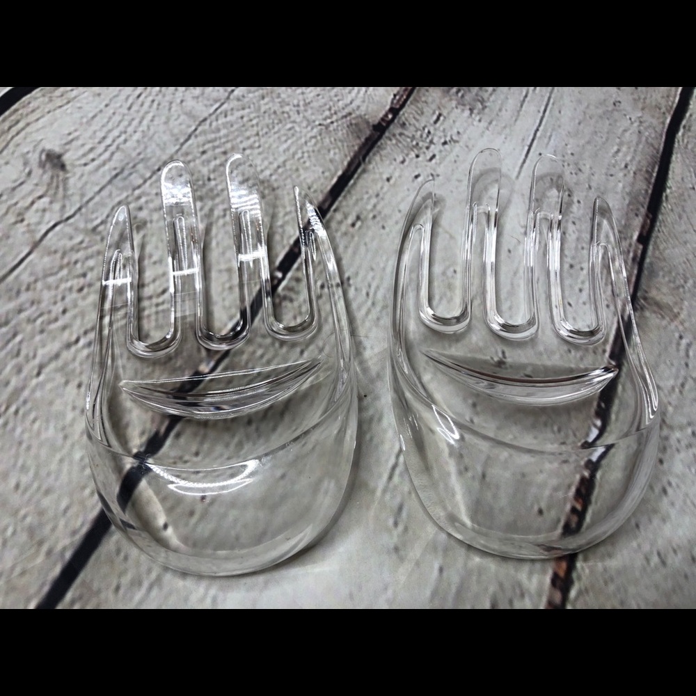 Clear Salad Tongs